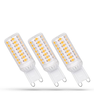 G9 LED 4.9W - 230V, Varm Hvid, Dæmpbar, Premium, Spectrum, 3-pak