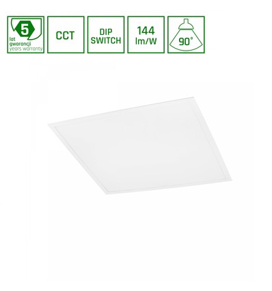 Algine Panel bagbelyst 25W/40W/45W - CCT 230V 120° IP20 UGR19 620x620x34mm hvid