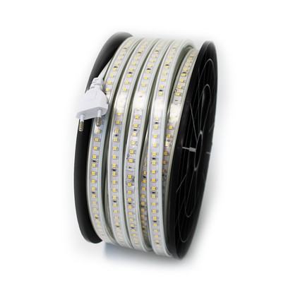 Arbejdslys 25m 230V LED strip - IP67, 120 LED/m, 10W/m, 1000 lm/m