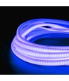 5 m. vandtæt Blå Neon COB strip - 230V, IP67, 288 LED, 11,5W/m, kan klippes for hver 10cm