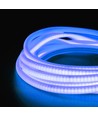 5 m. vandtæt Lyseblå Neon COB strip - 230V, IP67, 288 LED, 11,5W/m, kan klippes for hver 10cm