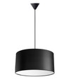 Isabella Castillo Ø50 Pendel Lampe E27 i Sort/Hvid - Nielsen Light