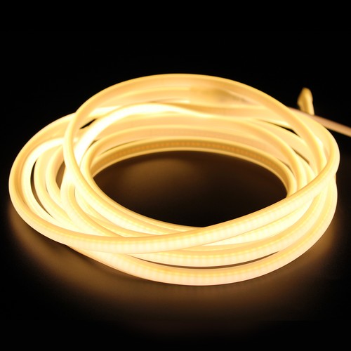 5 m. vandtæt Neon COB strip - 230V, IP67, 288 LED, 11,5W/m, kan klippes for hver 10cm