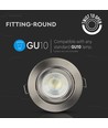 GU10 lampe - rund, satin nikkel