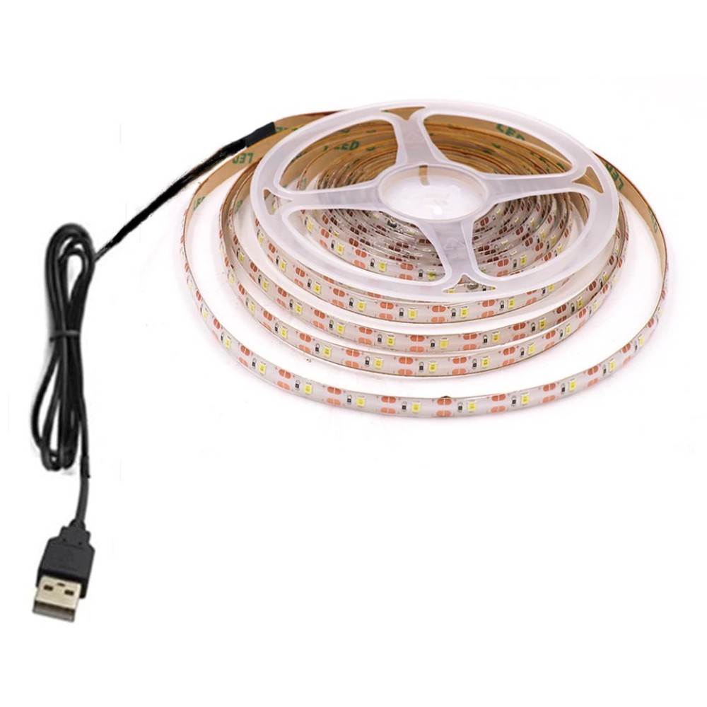 80 cm. USB LED strip til TV og PC - 60 LED pr. meter - Kulør : Kold