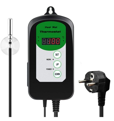 Digital termostat til varmemåtte - Passer til vores varmemåtter, kan indstilles fra 0-100° celcius