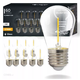 10 stk 2W LED pære - ST14, COB filament, klart glas, E27