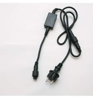 Restsalg: Strømkabel sort, længde 1,5 m, system Easy-Fix, med separerbar spændingstransformator AC / DC