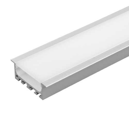 Restsalg: Aluprofil forsænket til LED strips, 2 meter i længden - kun 12mm høj