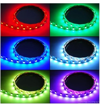 Outlet: 5m RGB LED strip 12V, 600 lm/m