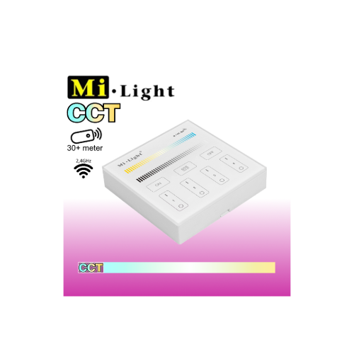 Outlet: Mi-Light CCT vægpanel, 230V - 4 Zoner