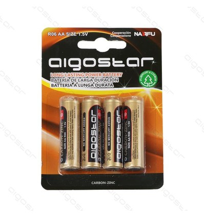 Outlet: 4 stk Aigostar R6 AA Batteri, 1,5V