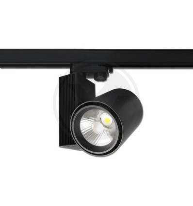 Outlet: 30W LED spotlampe til 3-faset skinner, 24 grader, sort