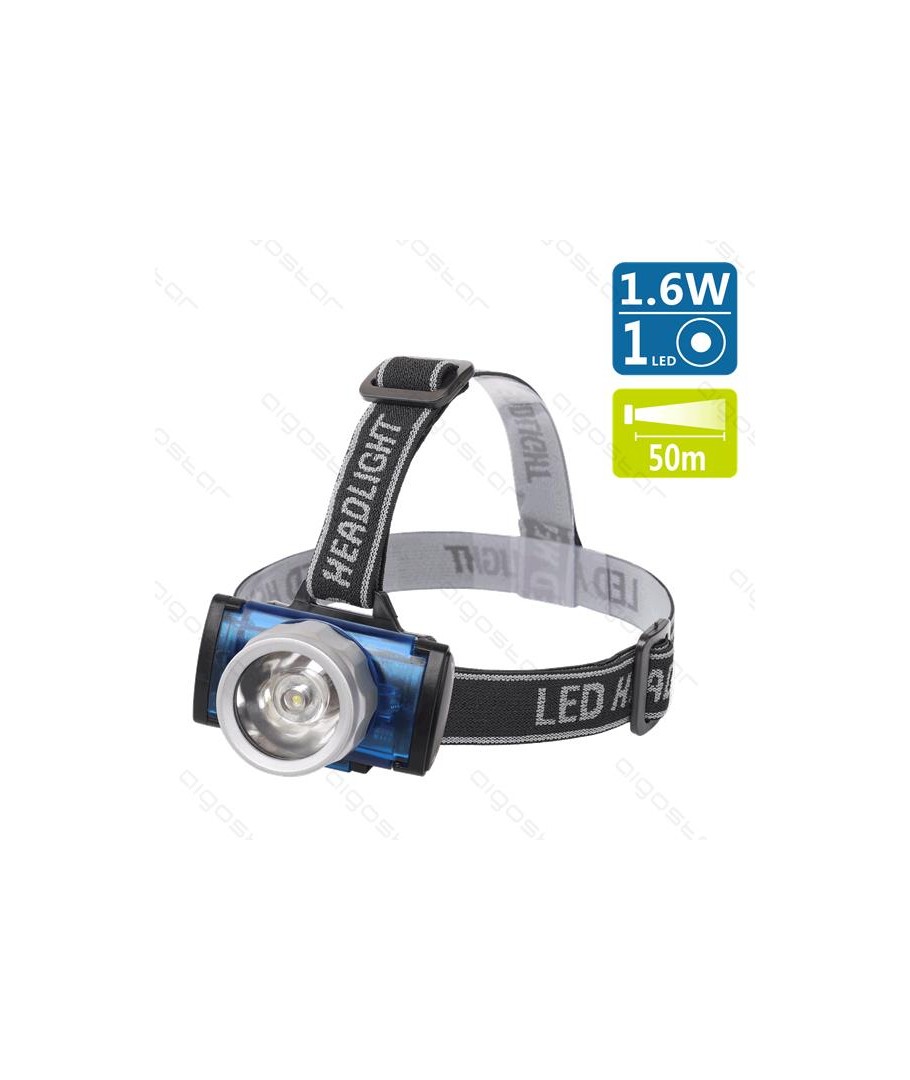 Restsalg: LED pandelampe i sort/blå, bruger batterier - LEDProff