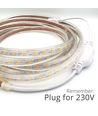 5 m. vandtæt LED strip (Type Z) - 230V, IP67, 120 LED/m, 9W/m, 1200 lumen/m