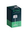 Outlet: V-Tac opladelig CCT bordlampe - Hvid, IP54, touch dæmpbar, model mini