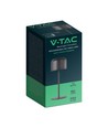 V-Tac opladelig CCT  bordlampe - Sort, IP54, touch dæmpbar, model mini