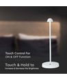 Restsalg: V-Tac opladelig 3i1 bordlampe - Hvid, IP20, touch dæmpbar, model mini