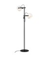 Outlet: Halo Design - D.C gulvlampe 2L Ø18 E27, Opalic m. eg-Sort