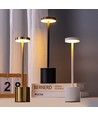 Opladelig LED bordlampe - Guld, touch dæmpbar, CCT, IP20