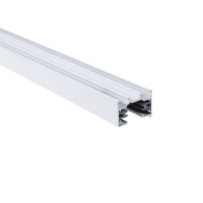 LEDlife SLIM 1 meter skinne til skinnespots - Hvid, 1-faset, komplet med tilslutning og endeprop - Farve : Hvid