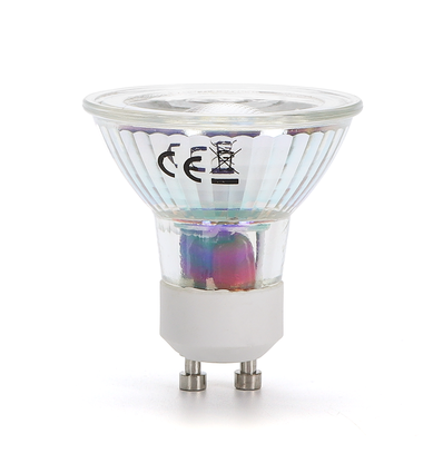 Outlet: LED A5 GU10 COB 3W 3000K Glas