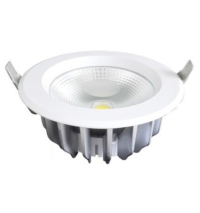 Outlet: V-Tac 20W LED indbygningsspot - Hul: Ø16,7 cm, Mål: Ø18 cm, 230V