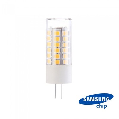 Billede af V-Tac 3,2W LED pære - Samsung LED chip, 12V, G4 - Dæmpbar : Ikke dæmpbar, Kulør : Varm