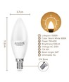 Outlet: Aigostar LED-lampe, A5 C37 - 9W, E14 fatning, 3000K, Varmt Hvidt Lys, Sæt med 5 stykker