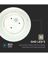 Restsalg: V-Tac 6W LED hvid væglampe - Rund, indirekte, IP65 udendørs, 230V, inkl. lyskilde