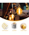 Outlet: LED Filament pære G45 E27 6W - 2200K Amber