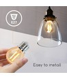 Outlet: LED Filament pære G45 E27 6W - 2200K Amber