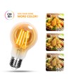 Outlet: LED Filament pære A60 E27 - 6W 2200K - Amber